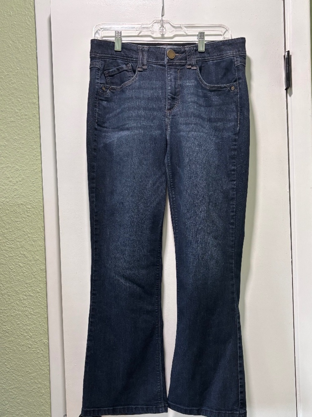 Wit & Wisdom Ab-Solution Dark Wash Bootcut Jeans Petite 8P Stretch Tummy Control